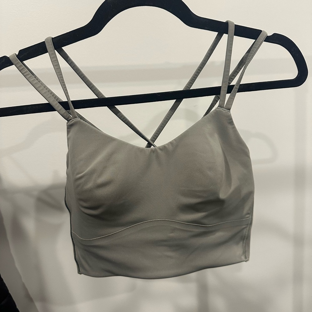 Lululemon Gray/Green SportsBra 8